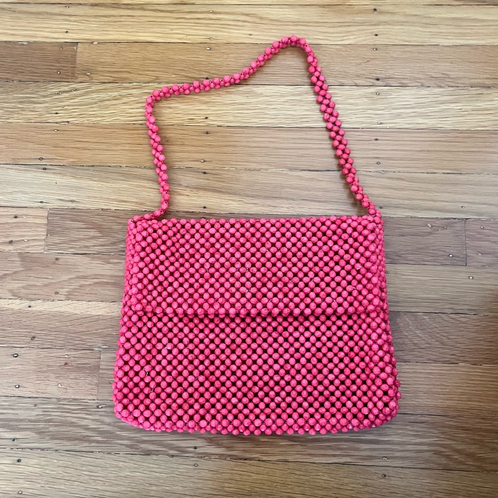 Target Pink Beaded Shoulder Handbag